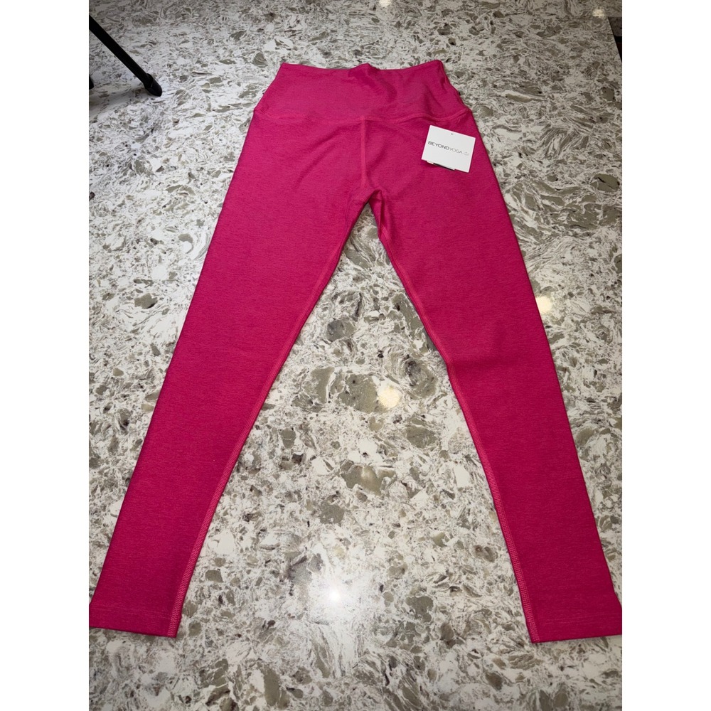Beyond Yoga Spacedye High Waisted Midi Leggings heather pink size M
